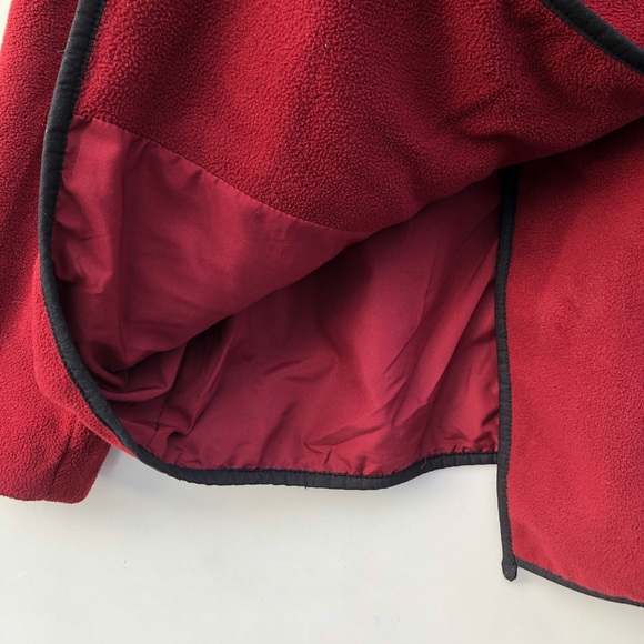 Old Navy Red Fleece Double Breasted Coat Size S - Picture 7 of 7